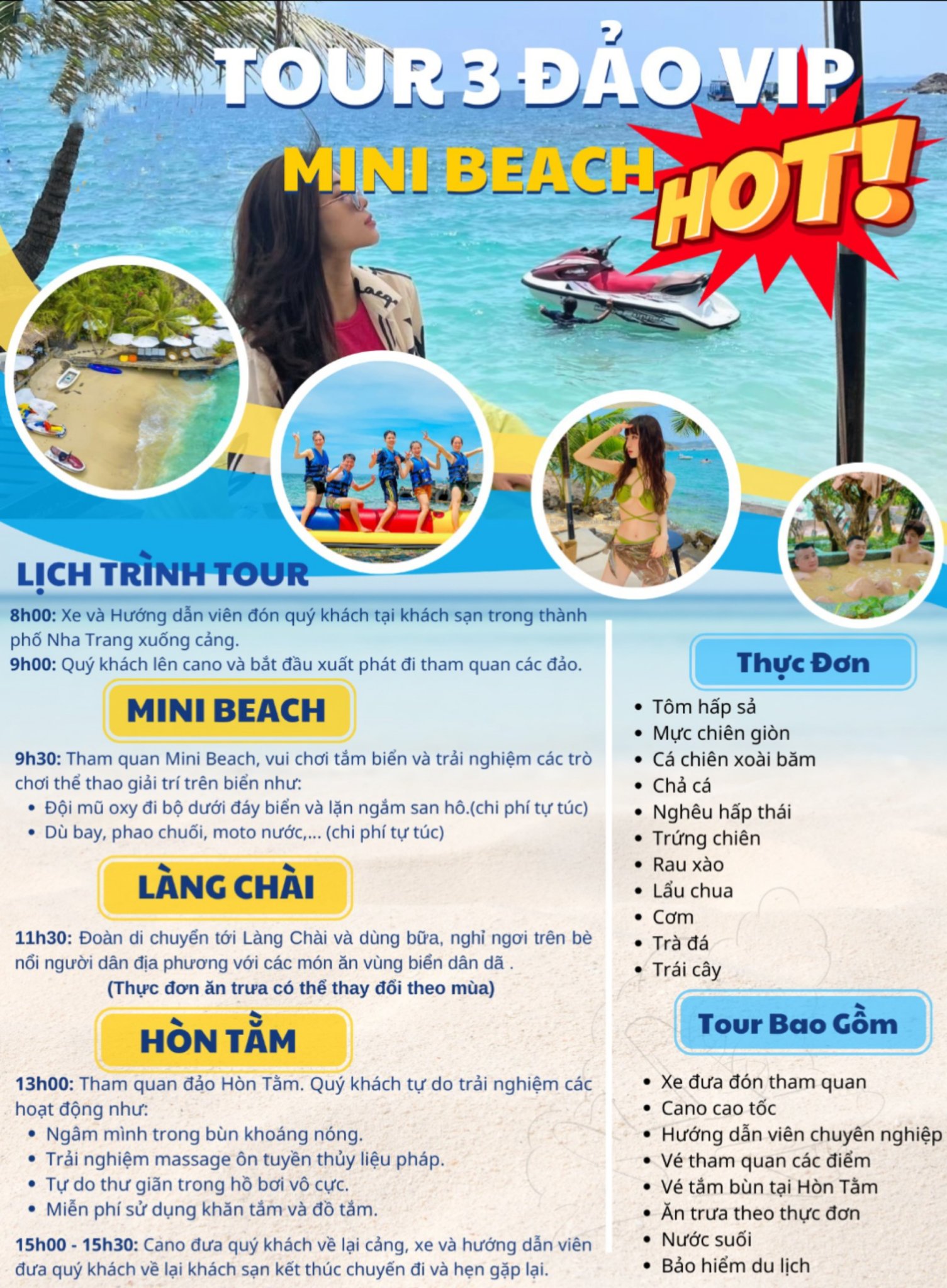 Tour 3 Đảo Víp Mini Beach Tour 3 Đảo Víp Mini Beach